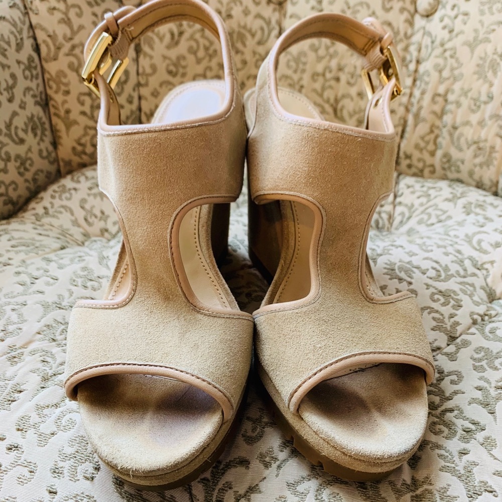 Michael Kors Tan Wedge Sandals - Picture 6 of 6